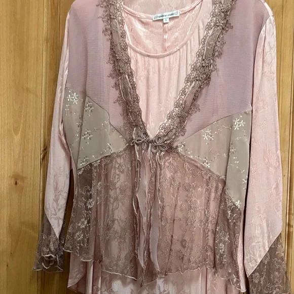 Elegant Pink Lace Maxi Dress - Picture 5 of 9